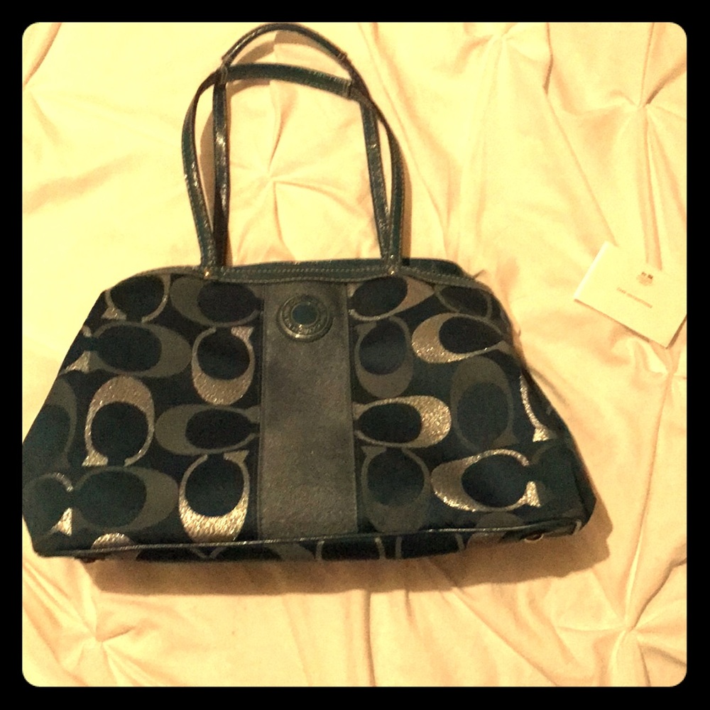 Authentic Turquoise Coach Purse